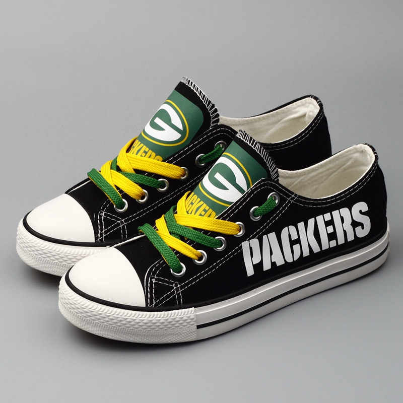 Green Bay Packers shoes big logo Low Top Sport Sneakers -Jack sport shop